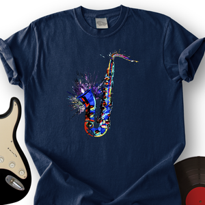 Blue Jazz Sax T-Shirt