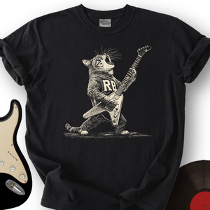 Engraved Rockstar Cat T-Shirt