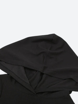 Grunge Cut Out Hooded Top