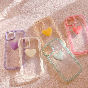 Heart Wavy Frame iPhone Case