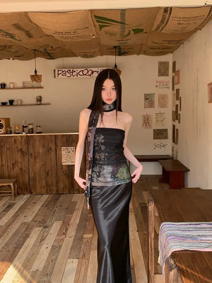 Mesh Layered Tube Top