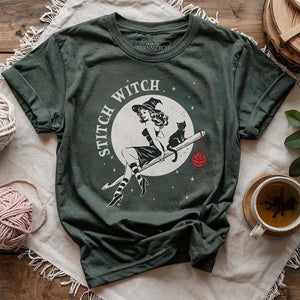Crochet Stitch Witch Tshirt