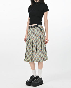 Good Manners Plaid Kilt Skirt