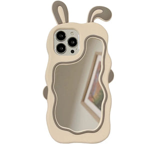 3D Bunny Mirorr iPhone Case