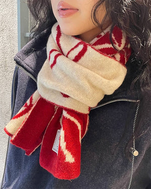 Coquette Bow Knit Scarf
