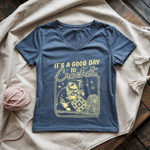 Good Day To Crochet Lady V-neck