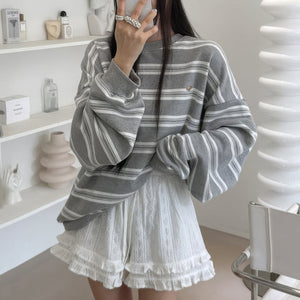 Cheerful Spirits Striped Sweatshirt