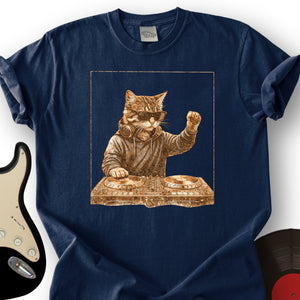 Cat DJ Spinning T-Shirt