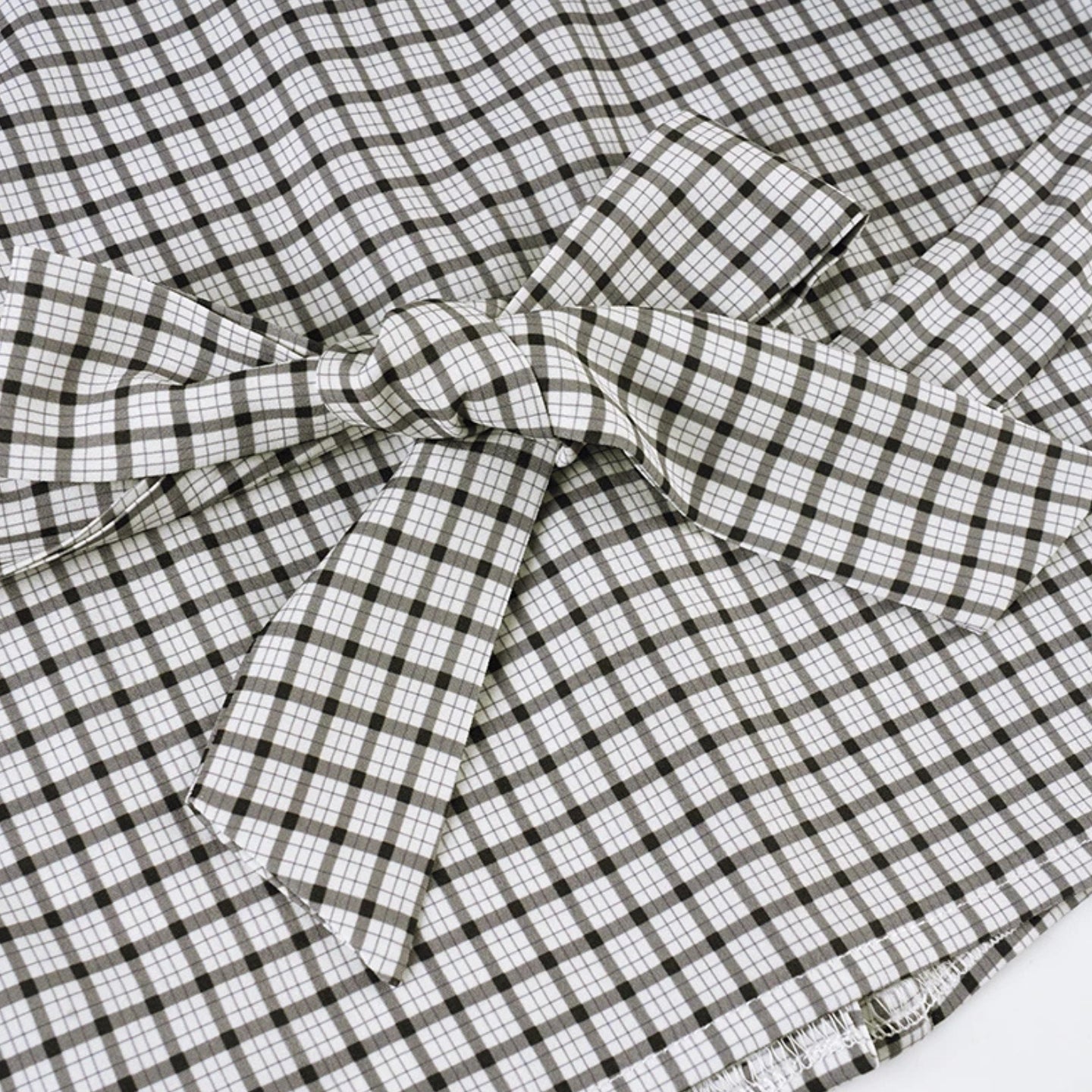 Back Tie Plaid Shirt