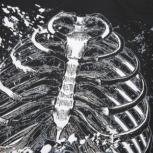 Black Skeleton Crop Top