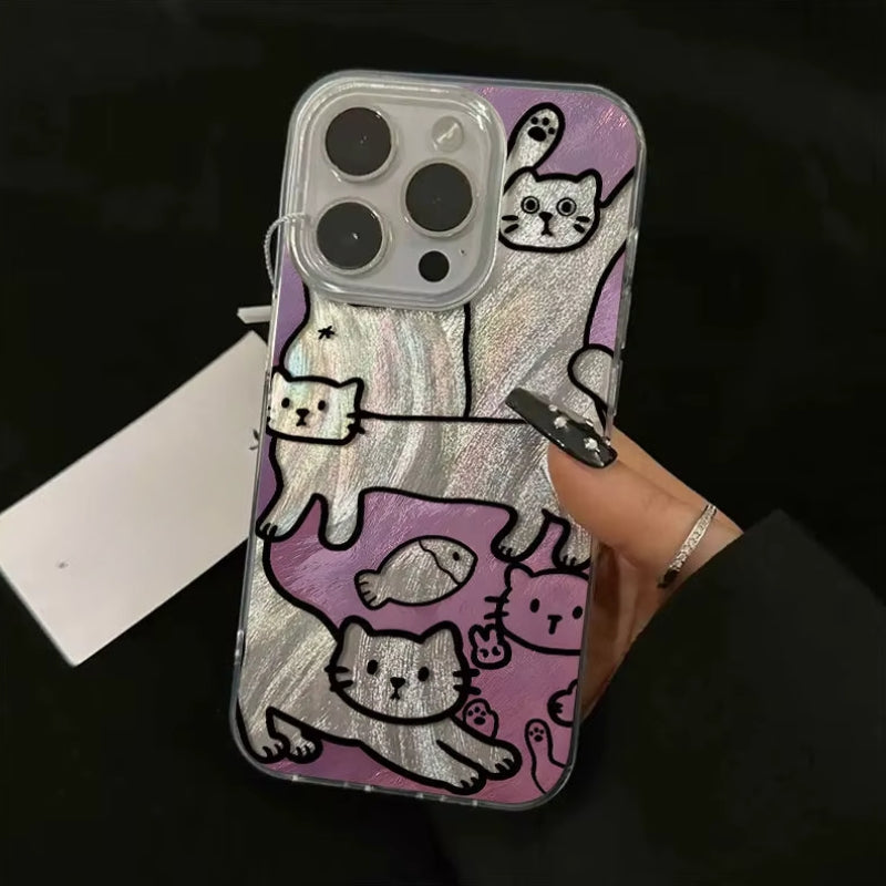 Cat Metallic Phone Case