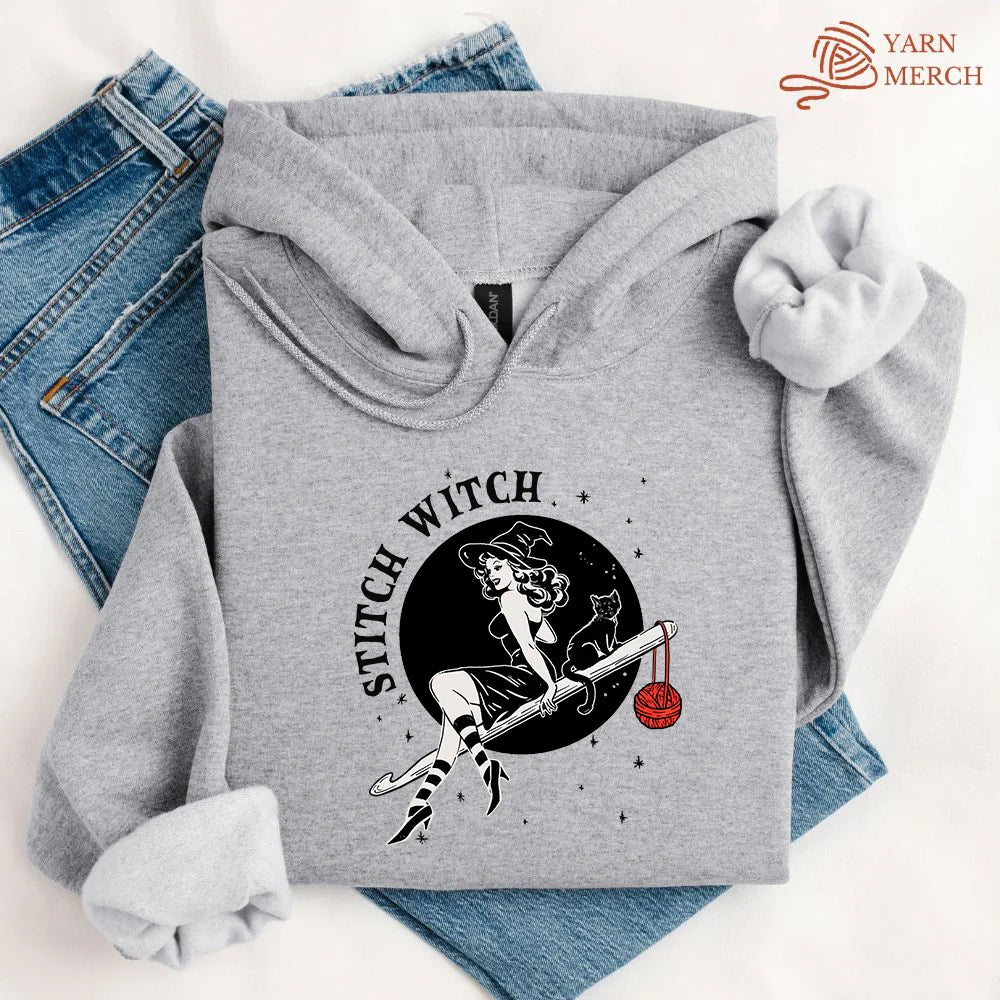 Crochet Stitch Witch Hoodie