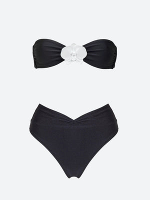 Floral Strapless Bikini Set