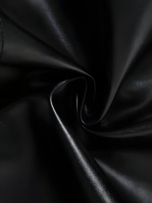 Grunge Belted Faux Leather Tube Top