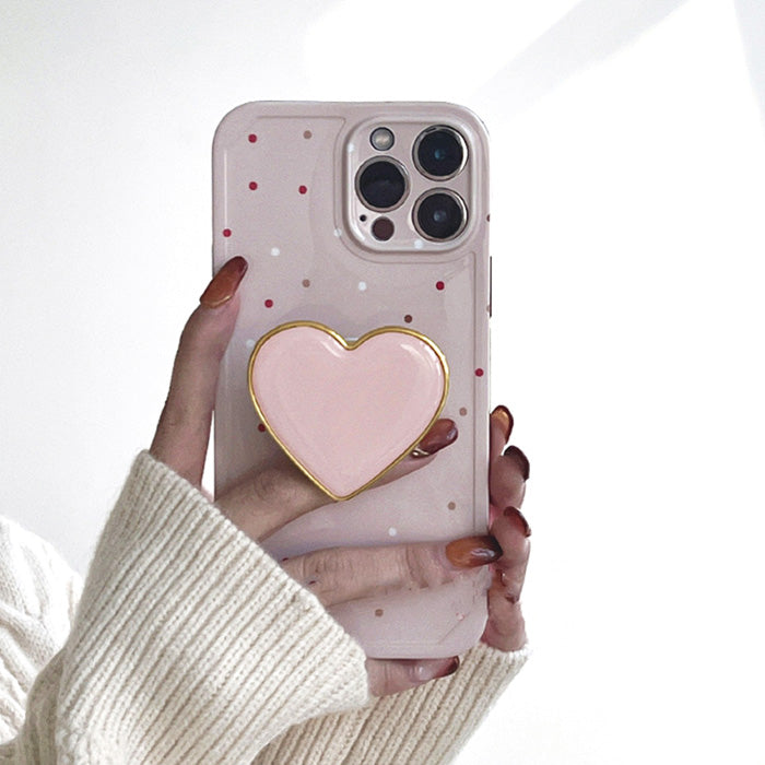 Heart Polka Dot iPhone Case