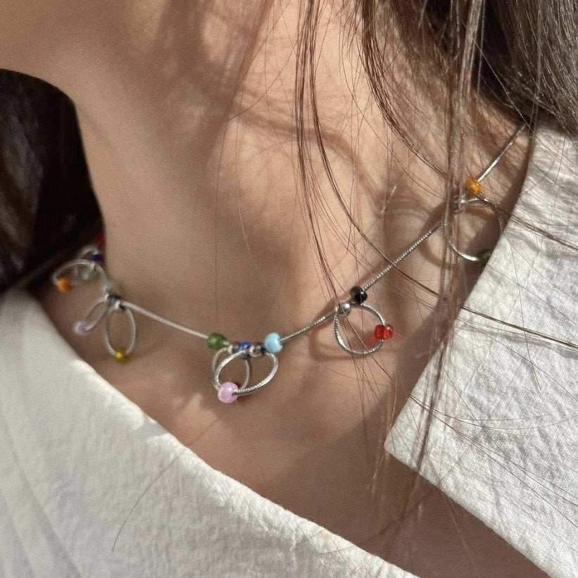 Indie Kid Beaded Chain Choker