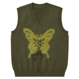 Butterfly Knit Vest in Green