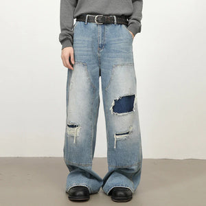 Patchwork Wide Jeans