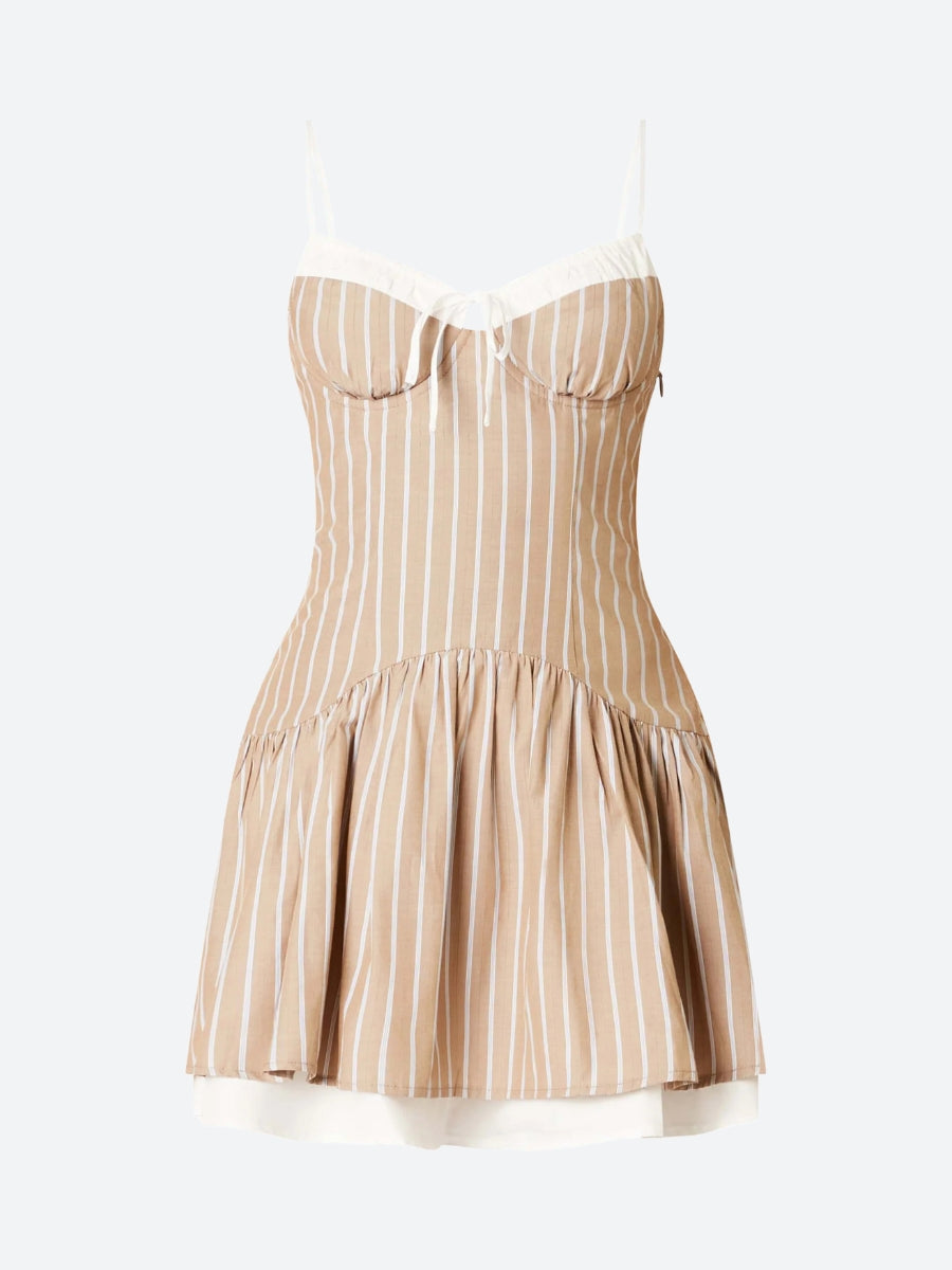 Soft Girl Striped Mini Dress