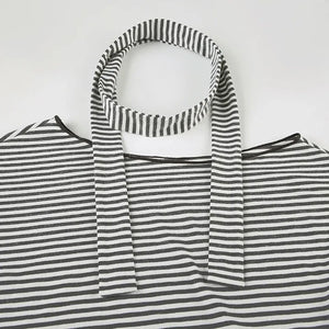 Striped Neck Tie Top