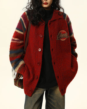 Preppy Style College Spirit Cardigan