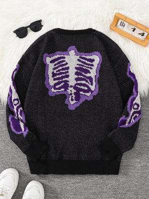 Weirdcore Skeleton Sweater