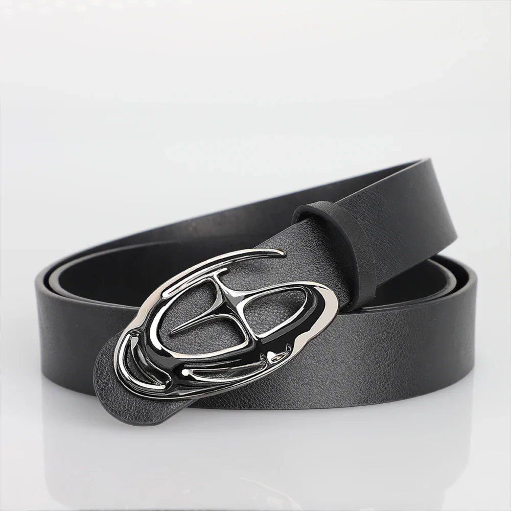 Y2K Star Silver Buckle Belt