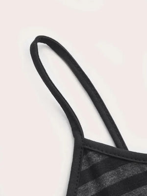 Y2K Striped Button Crop Top