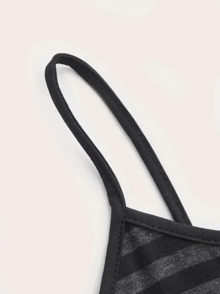 Y2K Striped Button Crop Top