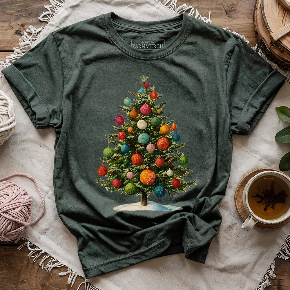 Yarn Christmas Tree T-shirt