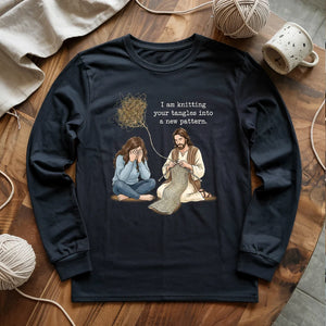 God Knitting Tangles Long Sleeve T-shirt