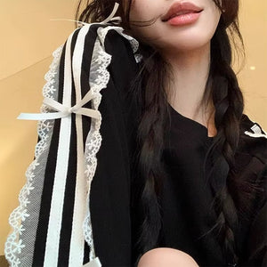 Blokette Side Stripe Lace Long Sleeve