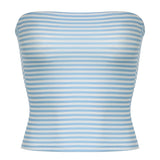 Coastal Vibes Blue Tube Top