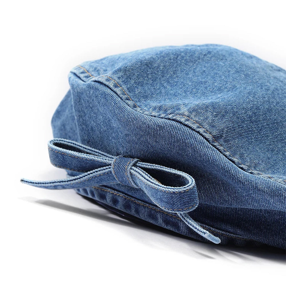 French Girl Denim Beret Hat