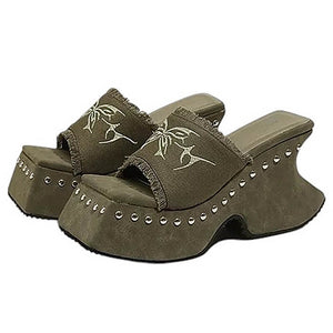 Fairy Grunge Platform Slide Sandals