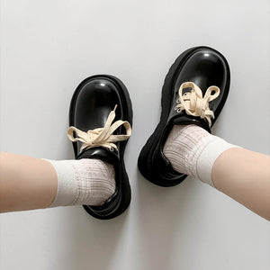 Contrast-Laced Chunky Platform Boots