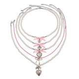 Sweet Attitude Pearl Layered Necklace Set