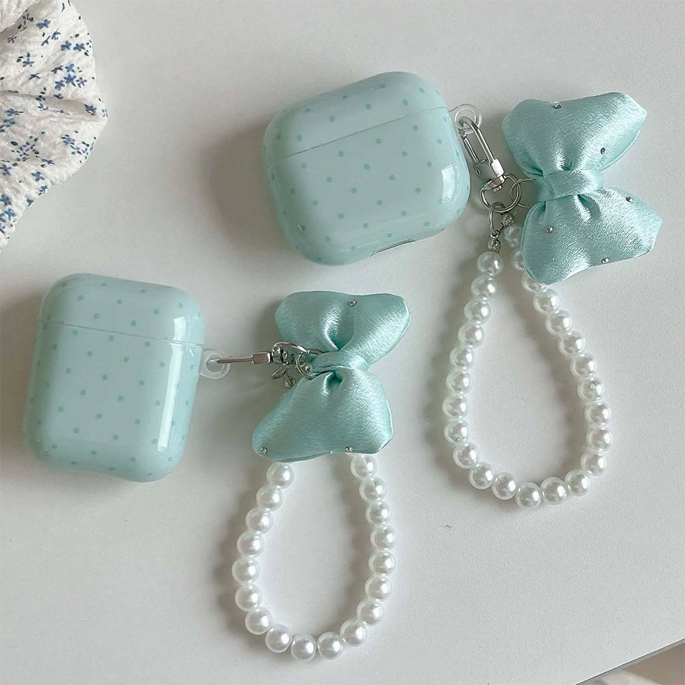 Coquette Bow Pearl AirPods Case