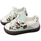 Cow Print Skater Sneakers