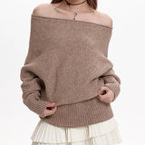 Cozy Days Off-Shoulder Loose Sweater