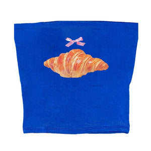 Croissant Print Tube Top