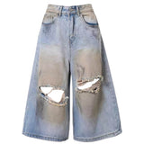 Wash Me Out Distressed Denim Shorts