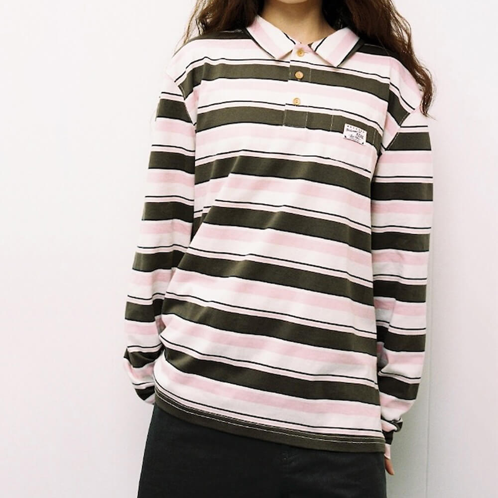 Dorm Room Diaries Stripe Rugby Polo