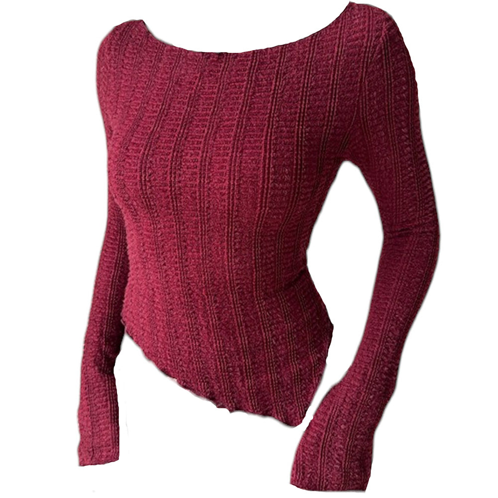 Frazzled English Woman Asymmetrical Knit Top