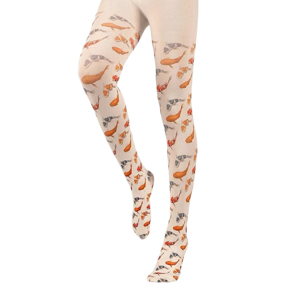 Koi Fish Print Aesthetic Tights