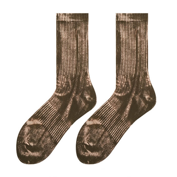 Tie-Dye Effect Ribbed Socks