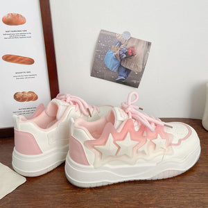 Pastel Aesthetic Star Sneakers