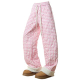 Pastel Checkered Puffer Pants