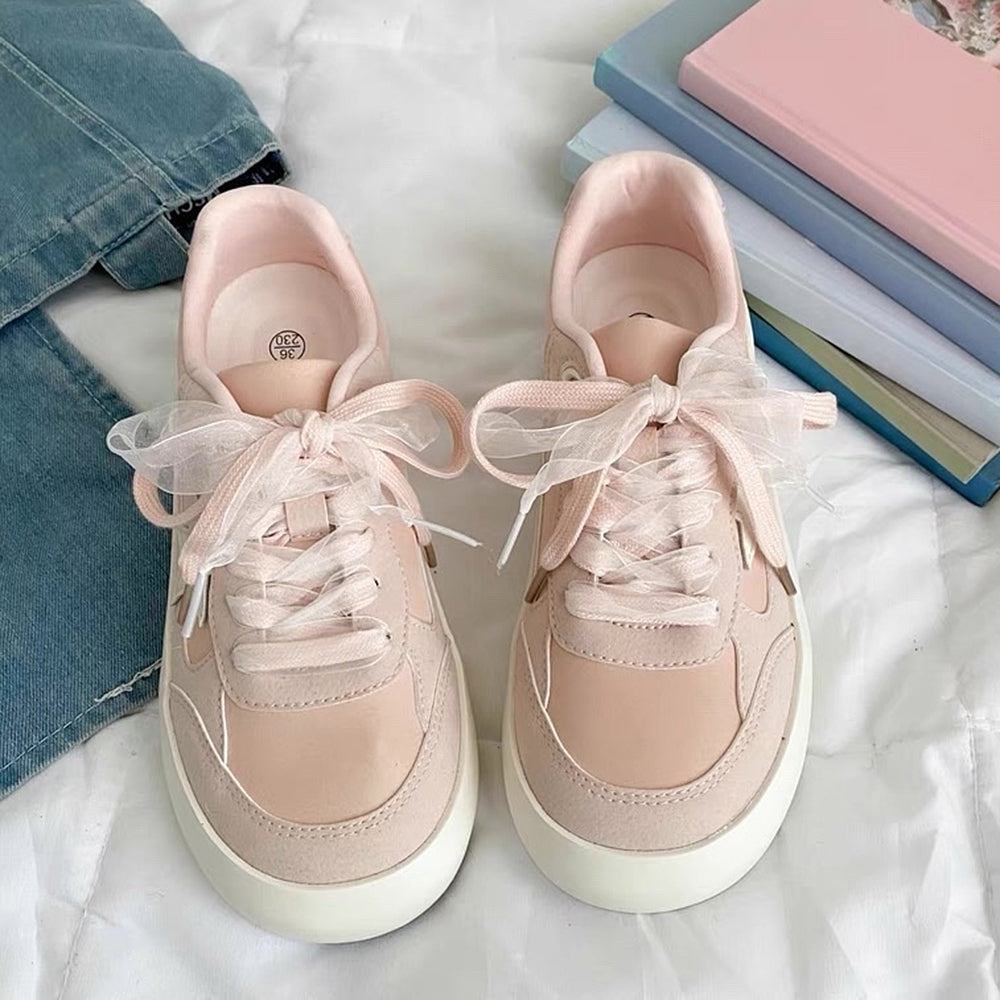 Pastel Color Star Patch Sneakers
