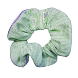 Pastel Stripe Pajama Style Scrunchies